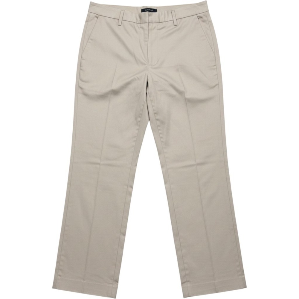 Lafayette 148 New York Cropped Bleecker Pants Tan Khaki Side Zip Size 18